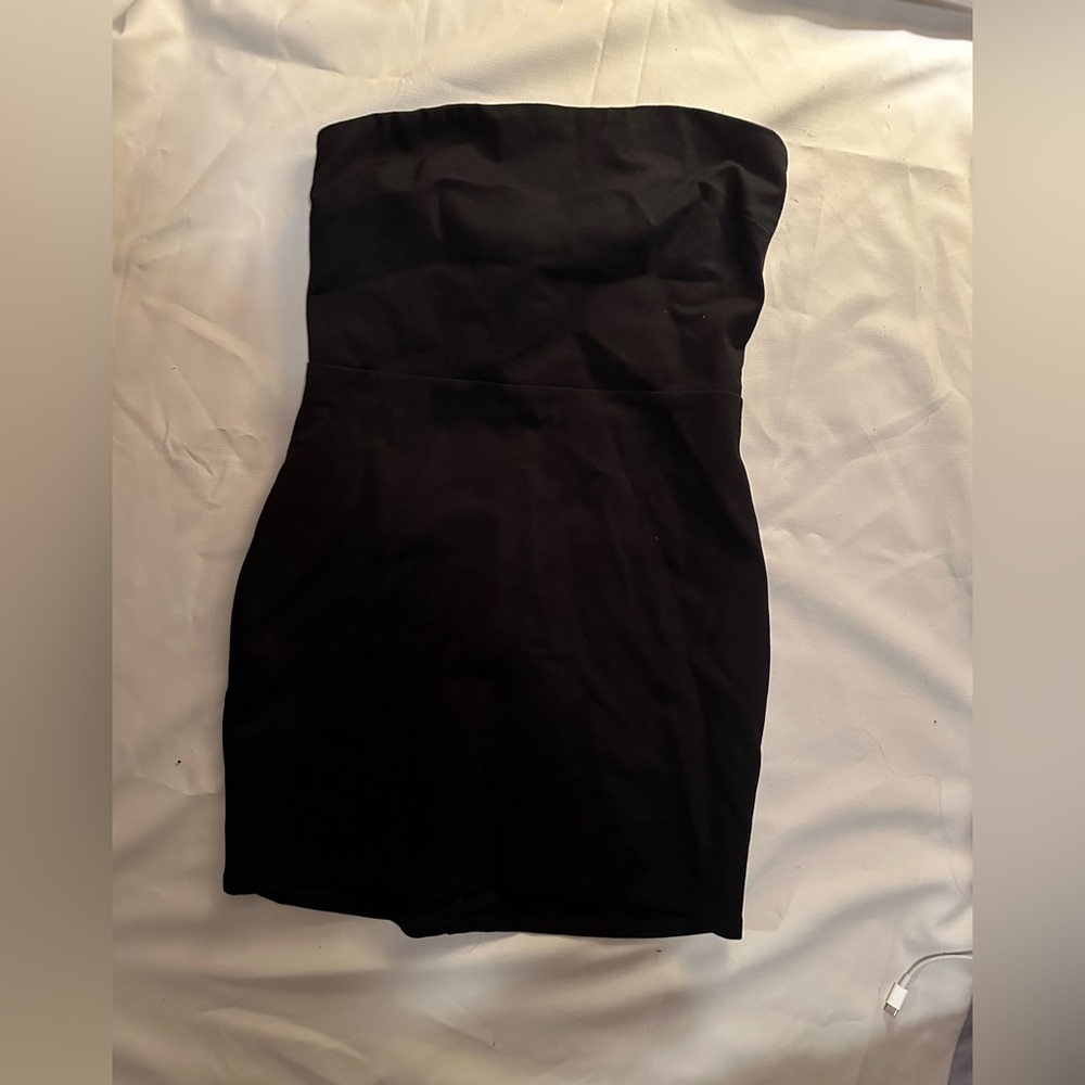 Tobi black tube top dress